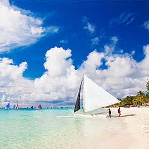 필리핀 보라카이섬의 화이트 비치 사진. <필리핀 관광청 공식 홈페이지>